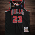 Men’s Chicago Bulls 1997-98 Finals #23 Michael Jordan Jersey Black