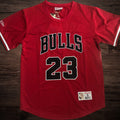 Men’s Chicago Bulls Black #23 Jordan Red Short Sleeve Jersey