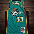 Men’s Detroit Pistons 1998-99 #33 Grant Hill Jeresy