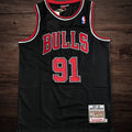 Men’s Chicago Bulls 1997-98 #91 Dennis Rodman Jersey Black