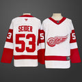 #53 Moritz Seider White Detroit Red Wings Jersey