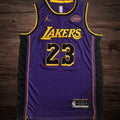 Men’s Los Angeles Lakers #23 James Purple Jersey