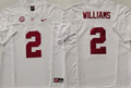 Alabama Crimson Tide White #2 WILLIAMS Stitched Jersey