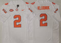 Clemson Tigers White #2 KLUBNIK Stitched Jersey