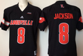 Louisville Cardinals Black #8 Jackson Stitched Jersey