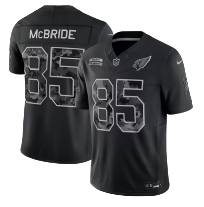 Men’s Arizona Cardinals #85 Trey McBride 2026 Salute to Service Black Limited Stitched Jersey