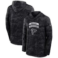 Men’s Atlanta Falcons Black 2026 Salute to Service Sideline Lightweight Dri-FIT Long Sleeve Top Hoodie