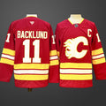 Men’s Calgary Flames #11 Mikael Backlund Red 2024-25 Home Stitched Hockey Jersey