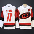 Men’s Carolina Hurricanes #11 Staal White Stitched Jersey