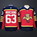 Men’s Florida Panthers #63 MARCHAND Red Stitched Hockey Jersey