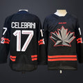 Men’s Hockey Canada #17 MACKLIN CELEBRINI Black 2026 Olympic Stitched Jersey
