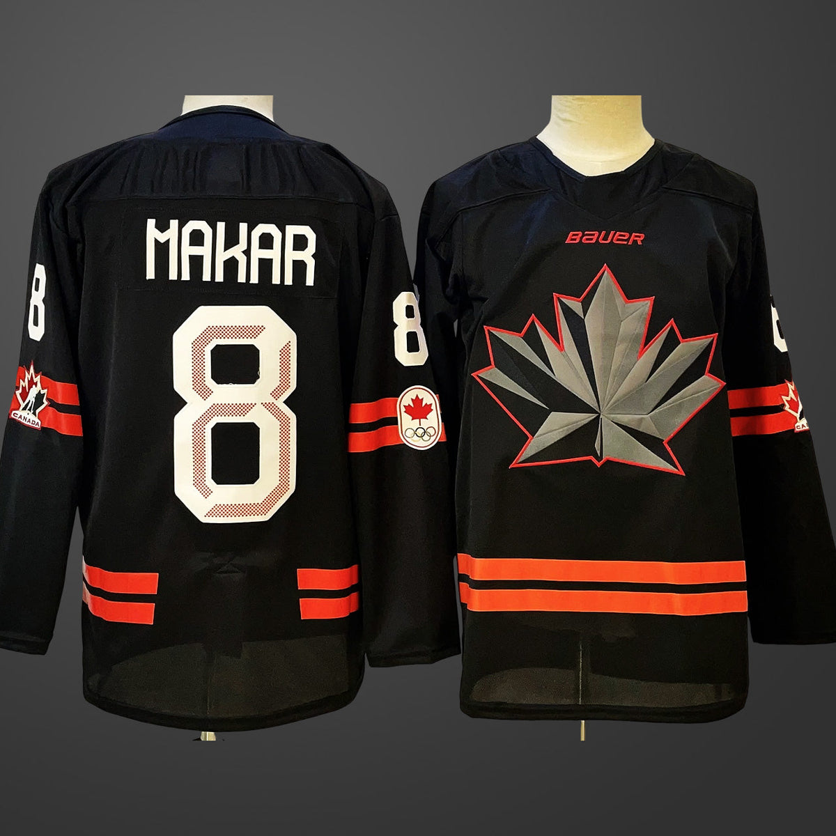 Men’s Hockey Canada #8 Makar Black 2026 Olympic Stitched Jersey