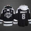 Men’s Los Angeles Kings #8 Drew Doughty Black Stitched Hoodie