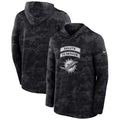 Men’s Miami Dolphins Black 2026 Salute to Service Sideline Lightweight Dri-FIT Long Sleeve Top Hoodie