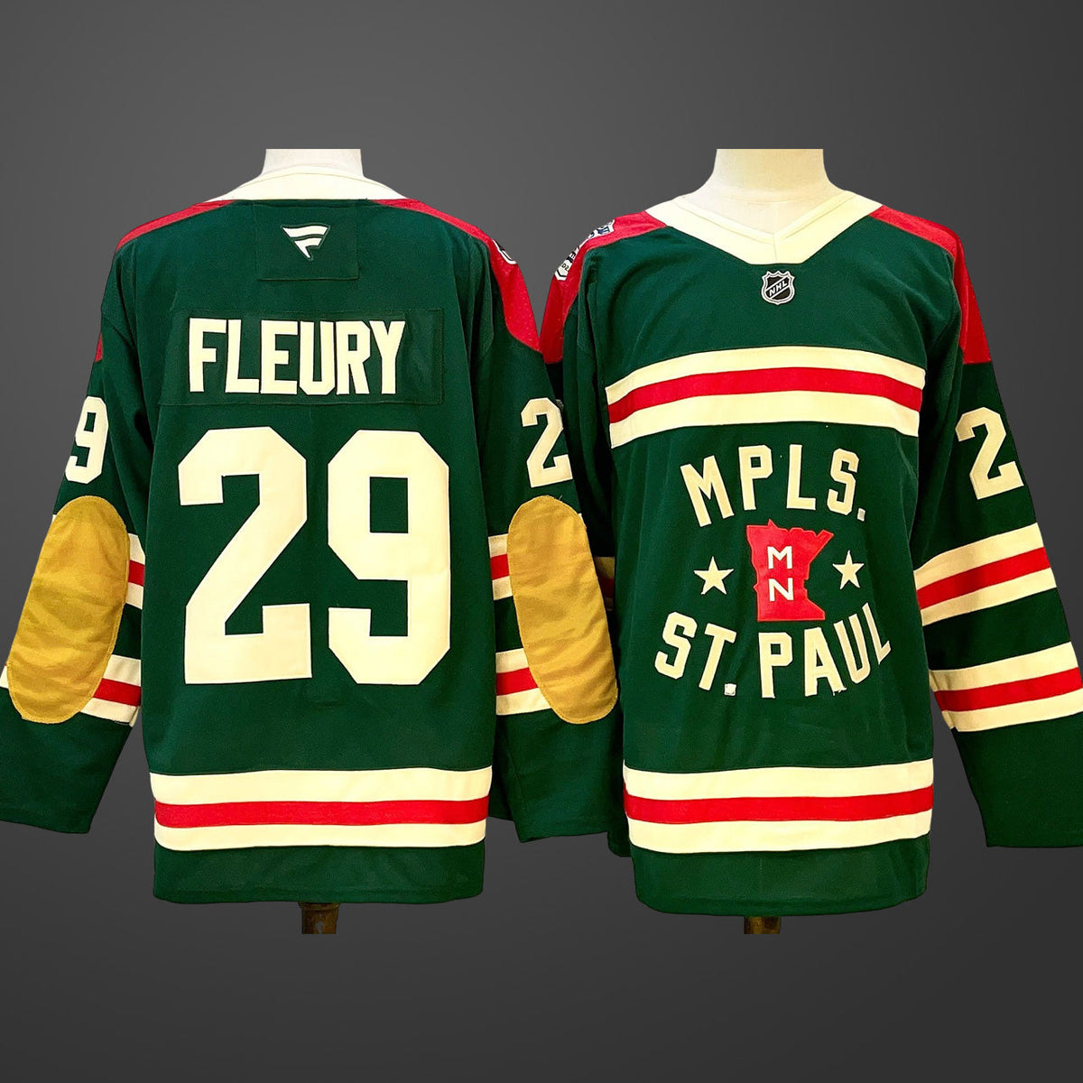 Men’s Minnesota Wild #29 Marc-Andre Fleury Green 2024-25 Home Stitched Hockey Jersey