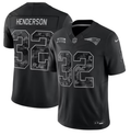 Men’s New England Patriots #32 TreVeyon Henderson 2026 Salute to Service Black Limited Stitched Jersey