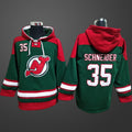 Men’s New Jersey Devils Cory Schneider #35 Stitched Hoodie Green