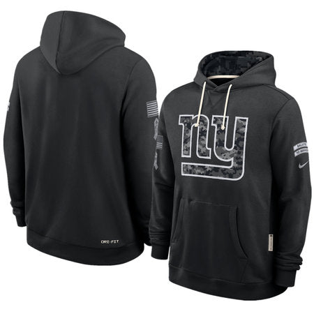 Men’s New York Giants Nike Black 2026 Salute to Service Sideline Dri-FIT Pullover Hoodie