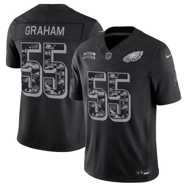 Men’s Philadelphia Eagles #55 Brandon Graham 2026 Salute to Service Black Limited Stitched Jersey