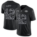Men’s San Francisco 49ers #42 Ronnie Lott 2026 Salute to Service Black Limited Stitched Jersey