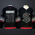 Men’s Seattle Kraken #31 Philipp Grubauer Black 2026 Alternate Stitched Hockey Jersey