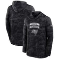 Men’s Tampa Bay Buccaneers Black 2026 Salute to Service Sideline Lightweight Dri-FIT Long Sleeve Top Hoodie