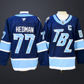Men’s Tampa Bay Lightning #77 Victor Hedman Fanatics Blue 2026 NHL Stadium Series Premium Jersey