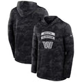 Men’s Washington Commanders Black 2026 Salute to Service Sideline Lightweight Dri-FIT Long Sleeve Top Hoodie