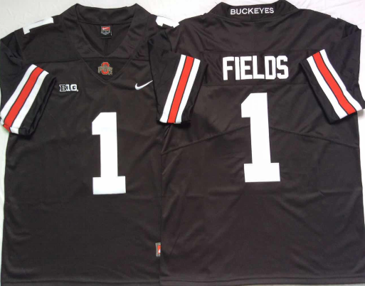 Ohio State Buckeyes Black #1 FIELDS Stitched Jersey