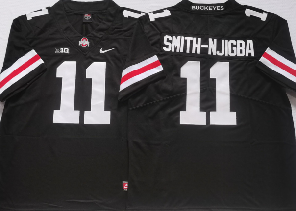 Ohio State Buckeyes Black 11 SMITH-N Stitched Jersey