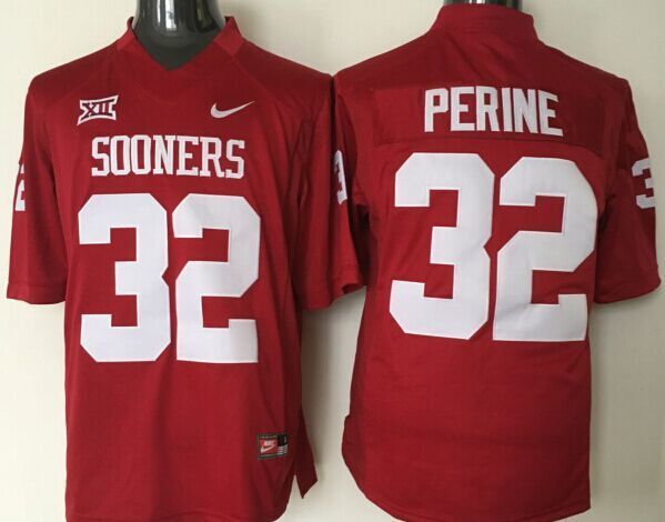 Oklahoma Sooners #32 Perine Red Stitched Jersey