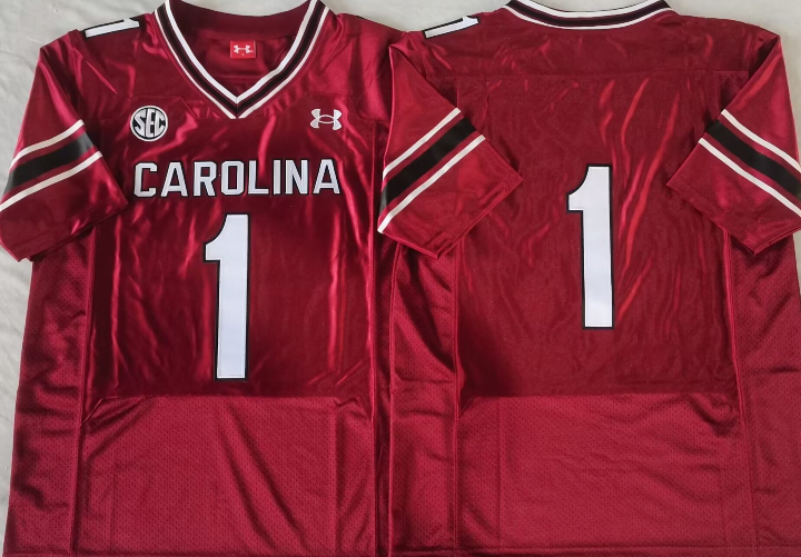 South Carolina Gamecock Red #1 Stitched Jersey