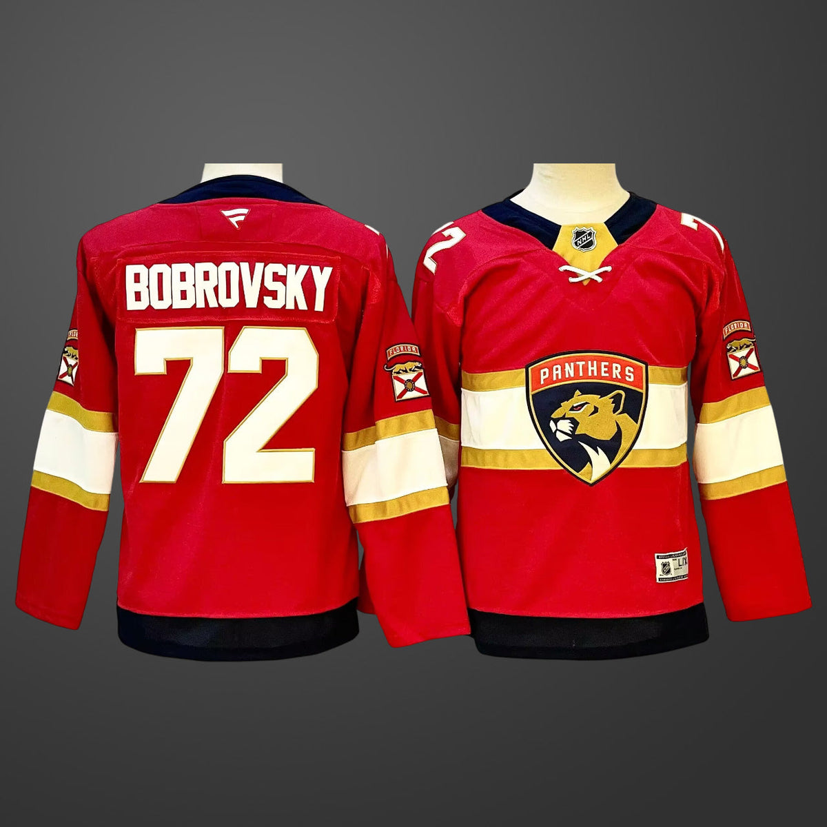 Youth Florida Panthers #72 Sergei Bobrovsky White 2024-25 Home Stitched Hockey Jersey