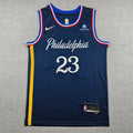Mens 2026 Season 76ers #23 LeBron James City Edition Stitched Jersey (Dark Blue)