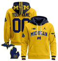 Unisex Custom Michigan Wolverines Football Hoodie All Stitched