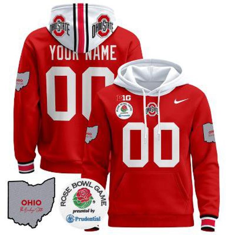 Unisex Custom Ohio State Buckeyes Football Hoodie All Stitched