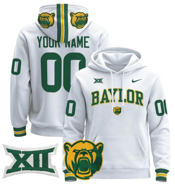 Unisex Custom Baylor Bears Football Hoodie All Stitched