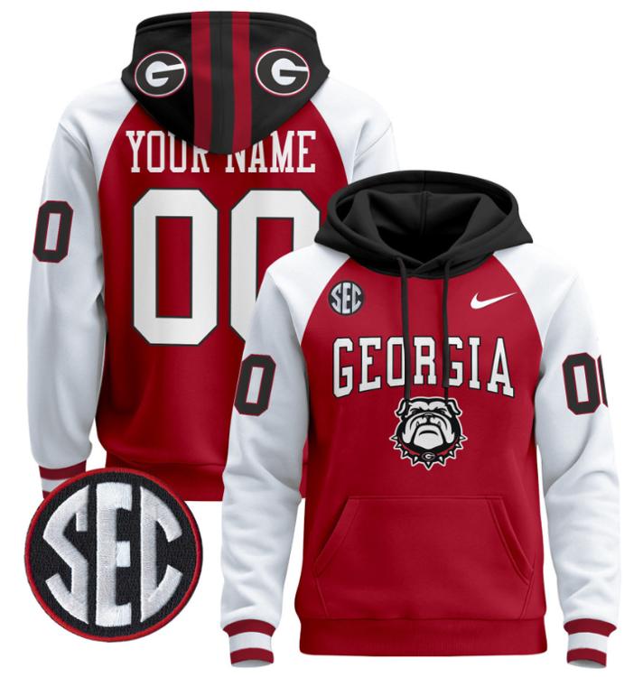 Unisex Custom Georgia Bulldogs Football Hoodie All Stitched