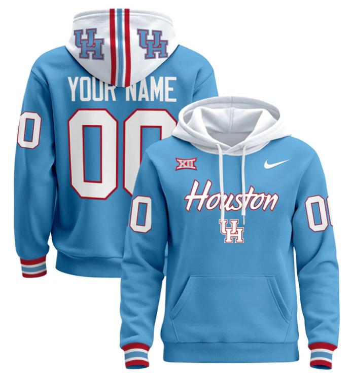 Unisex Custom Houston Cougars Football Hoodie All Stitched