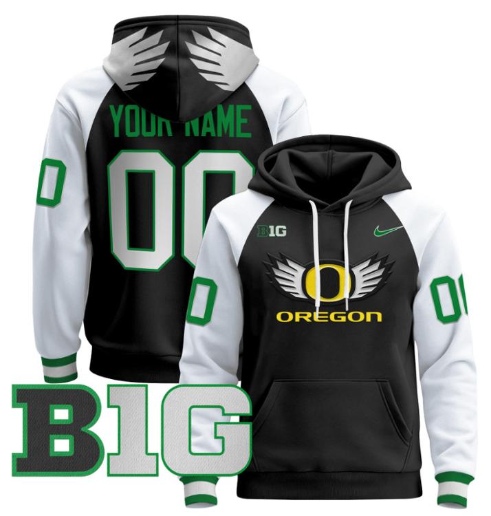 Unisex Custom Oregon Ducks Football Hoodie All Stitched
