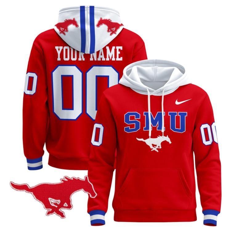 unisex custom SMU mustangs hoodie all stitched