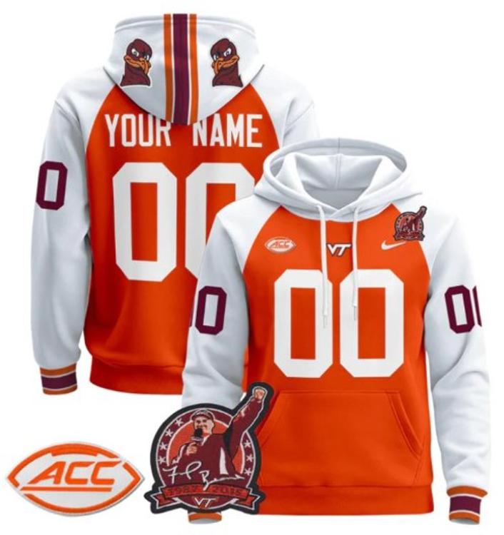 unisex custom virginia tech hokies hoodie all stitched