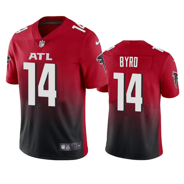 Men’s Atlanta Falcons #14 Damiere Byrd Nike Red 2nd Alternate Vapor Limited Jersey