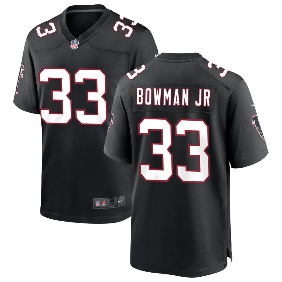 Men’s Atlanta Falcons #33 Billy Bowman Jr  Nike Black Throwback Limited Jersey