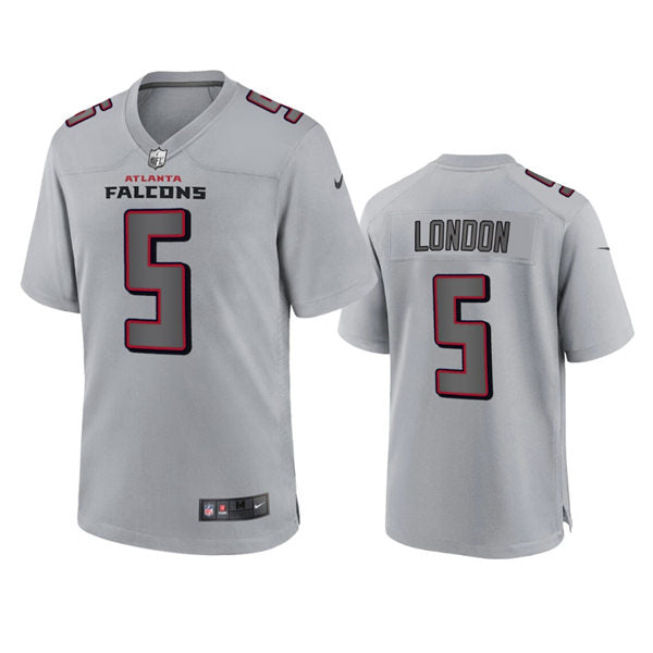 Men’s Atlanta Falcons #5 Drake London Nike Atmosphere Fashion Game Jersey – Gray