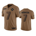 Mens Atlanta Falcons #7 Bijan Robinson Brown 2023 Salute To Service Limited Jersey