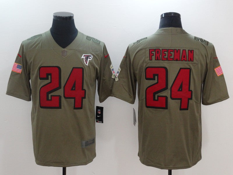 Men’s Atlanta Falcons Devonta Freeman #24 Brown Jersey