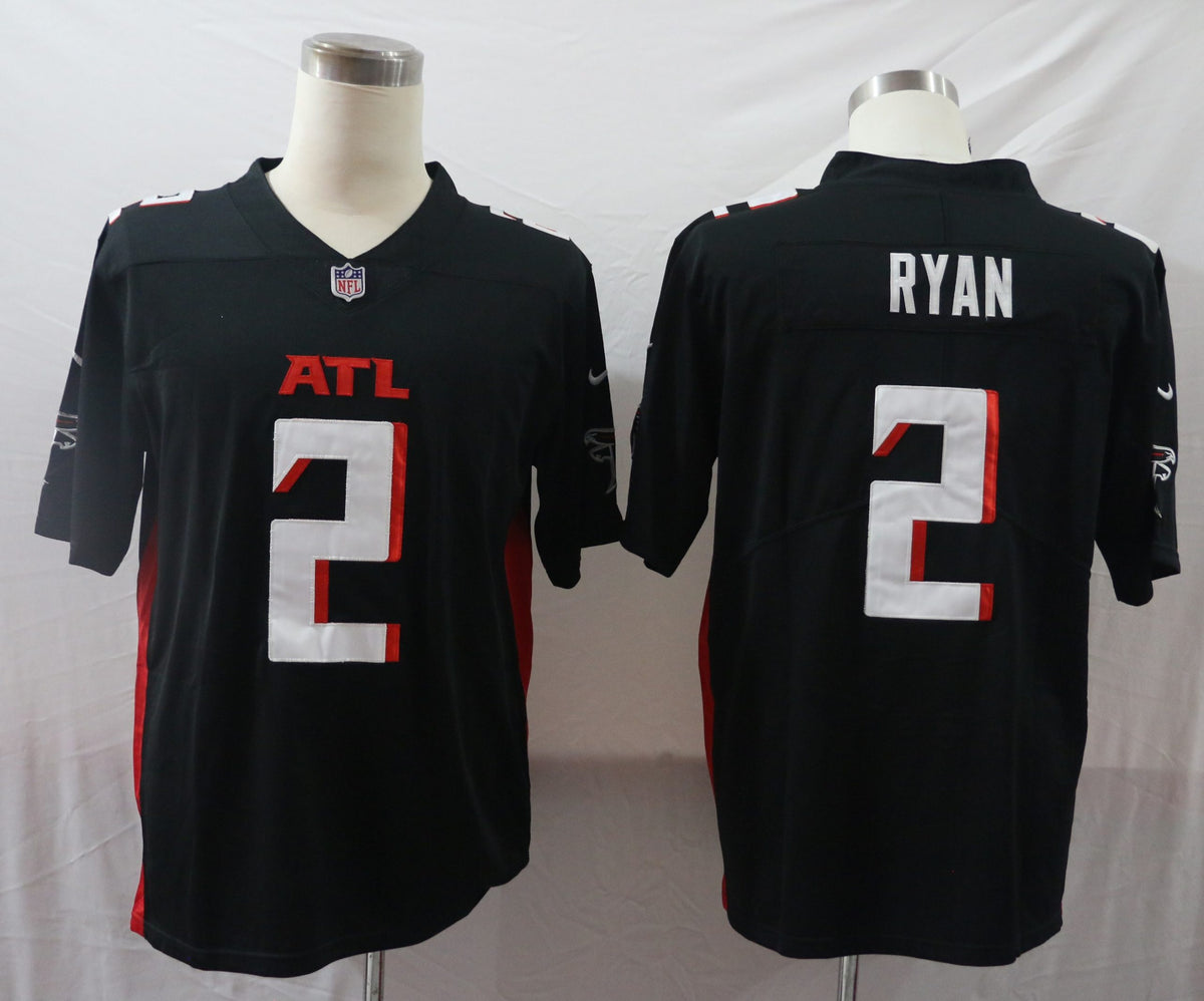 Men’s Atlanta Falcons Matt Ryan #2 Black Jersey