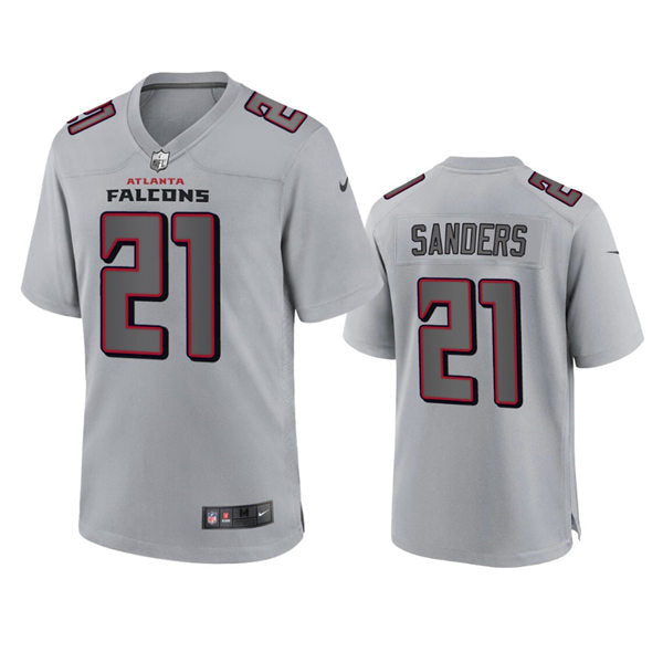 Men’s Atlanta Falcons Retired Player #21 Deion Sanders Nike Atmosphere Fashion Game Jersey – Gray