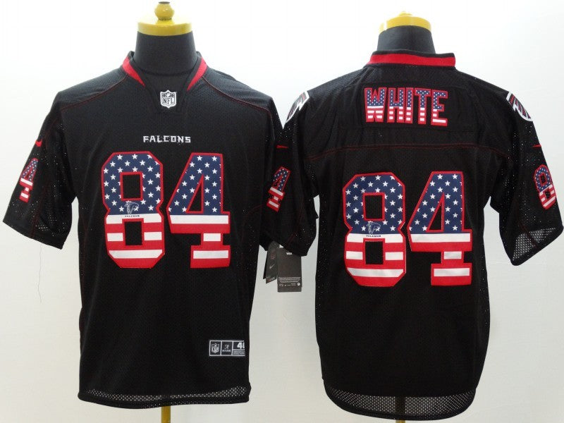 Men’s Atlanta Falcons Roddy White #84 Black Jersey